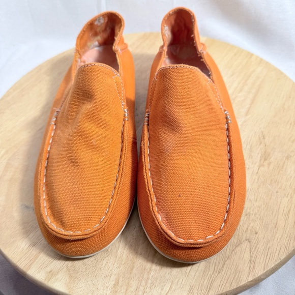 OluKai Shoes - OluKai Nohea Canvas Slip Ons Orange Women’s Size 7.5